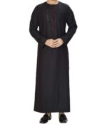 Omani Mat Brodé Adulte - Noir – Image 2