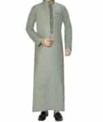 Qamis Brodé Enfant - Vert Sauge – Image 2