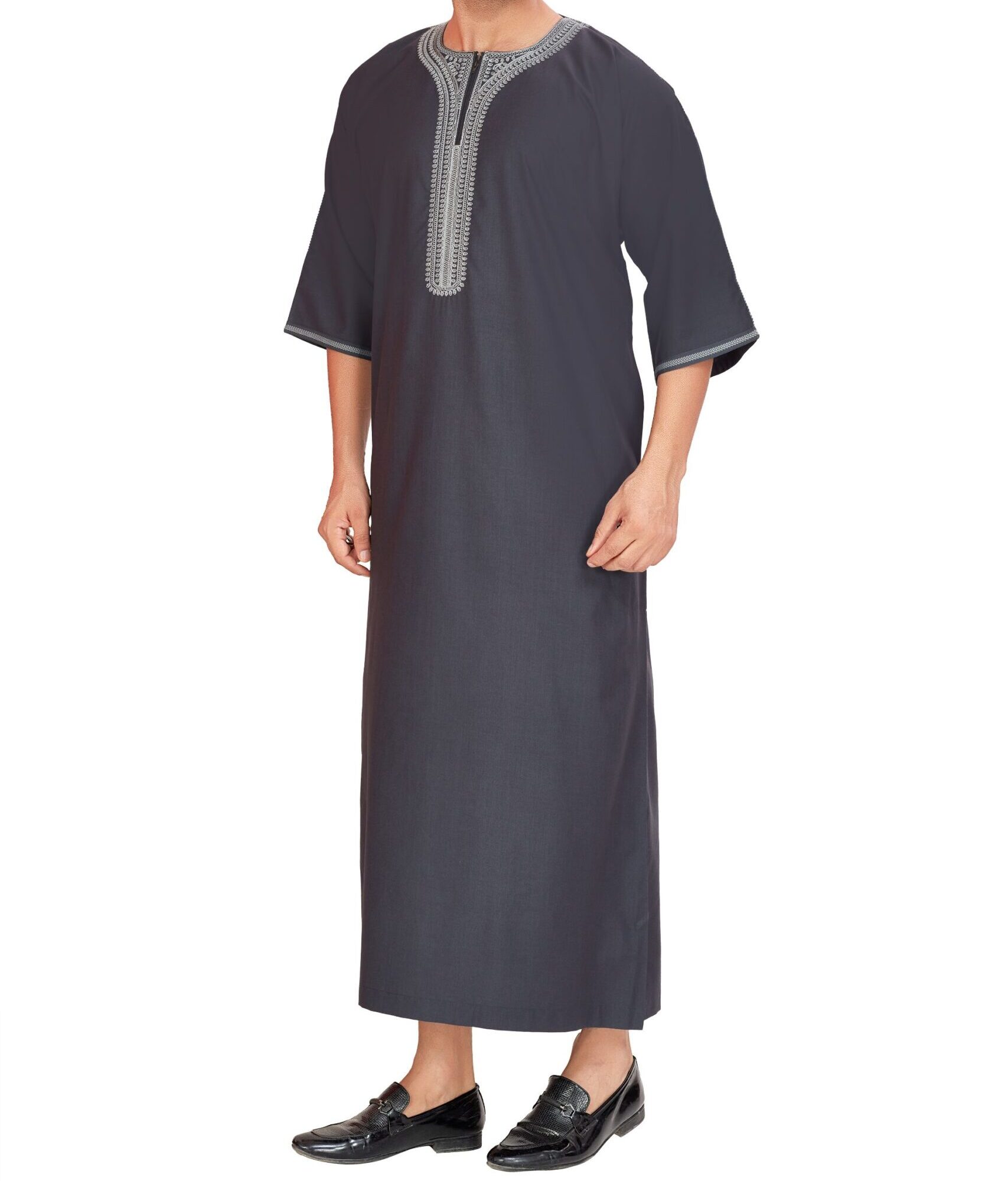 0 Gandoura Adulte - Gris foncé – Image 1