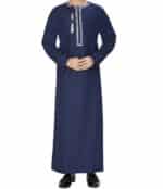 Omani Mat Brodé Enfant - Bleu Marine – Image 2