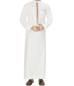 Qamis Brodé Enfant - Blanc Cassé – Image 2