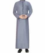 Qamis Brodé Adulte - Bleu Ardoise – Image 2