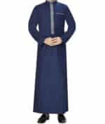 Qamis Brodé Enfant - Bleu Marine – Image 2