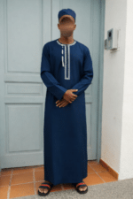 Omani Mat Brodé Adulte - Bleu Marine