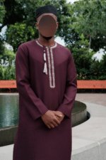 Omani Mat Brodé Adulte - Bordeaux