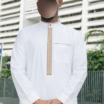 Qamis Brodé Adulte - Blanc Cassé