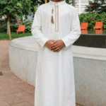 Omani Mat Brodé Enfant - Blanc Cassé