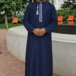 Omani Mat Brodé Enfant - Bleu Marine