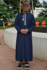 Omani Mat Brodé Enfant - Bleu Marine