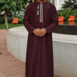 Omani Mat Brodé Enfant - Bordeaux