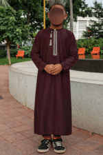 Omani Mat Brodé Enfant - Bordeaux