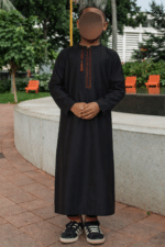 Omani Mat Brodé Enfant - Noir