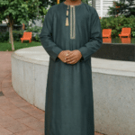 Omani Mat Brodé Enfant - Vert Foncé