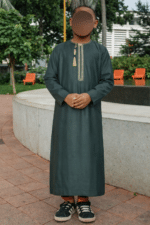 Omani Mat Brodé Enfant - Vert Foncé